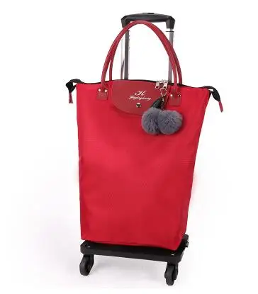 New Women Wheeled Carry On Trolley Bag Travel Rolling Luggage Suitcase
