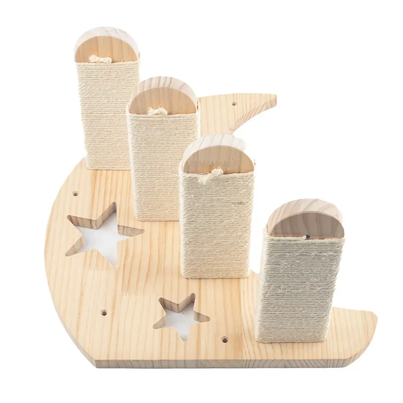 Moon cat climbing frame Wall-mounted non-slip cat toy Hammock cat stairs