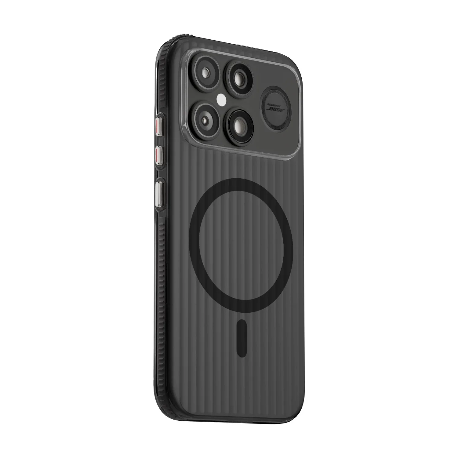 Etui Magnetyczne Matowe Przezroczyste z Paskami w Stylu Bagażowym na Telefon Xiaomi POCO F8 Ultra F8 Pro, Kompatybilne z MagSafe, Twarda Obudowa — zdjęcie produktu 3