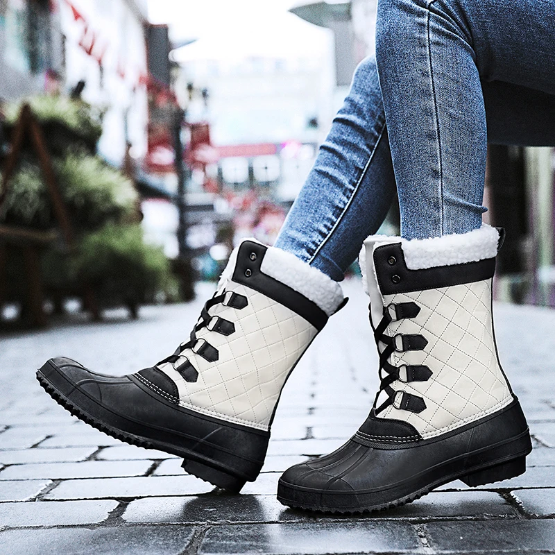 YISHEN Duck Boots Women Snow Boots New Winter Plush Warm Waterproof Upper Ladies Hunting Shoes Rain Fashion Botas De Pato