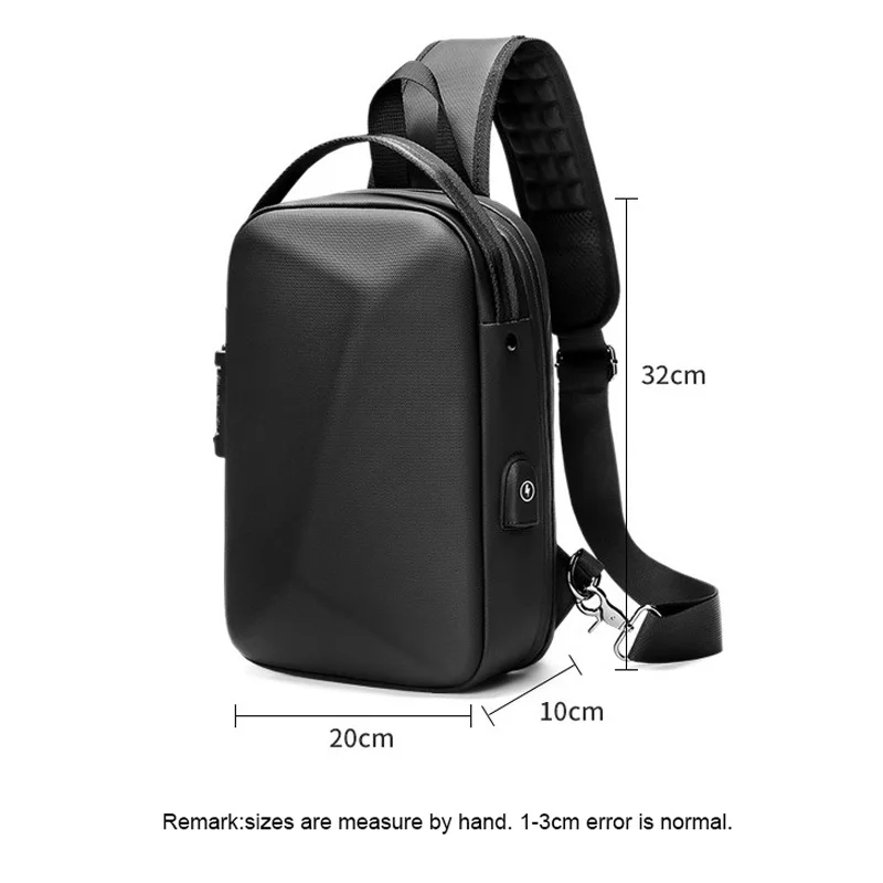 2023 New Fashion Men\'s Chest Bag Casual Waterproof High Quality Lightweight Rechargeable Fitness One Shoulder Crossbody Bags