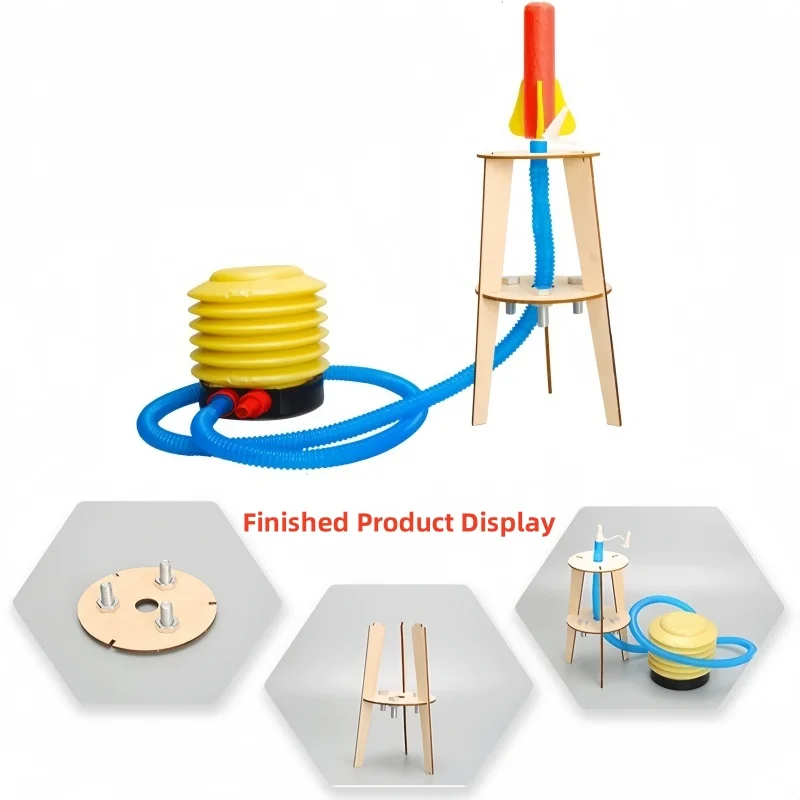 DIY Aerospace Simulator Homemade Air Rocket Launcher Toy for Kids Science Experiment Equipment Technology Small Maker Teaching