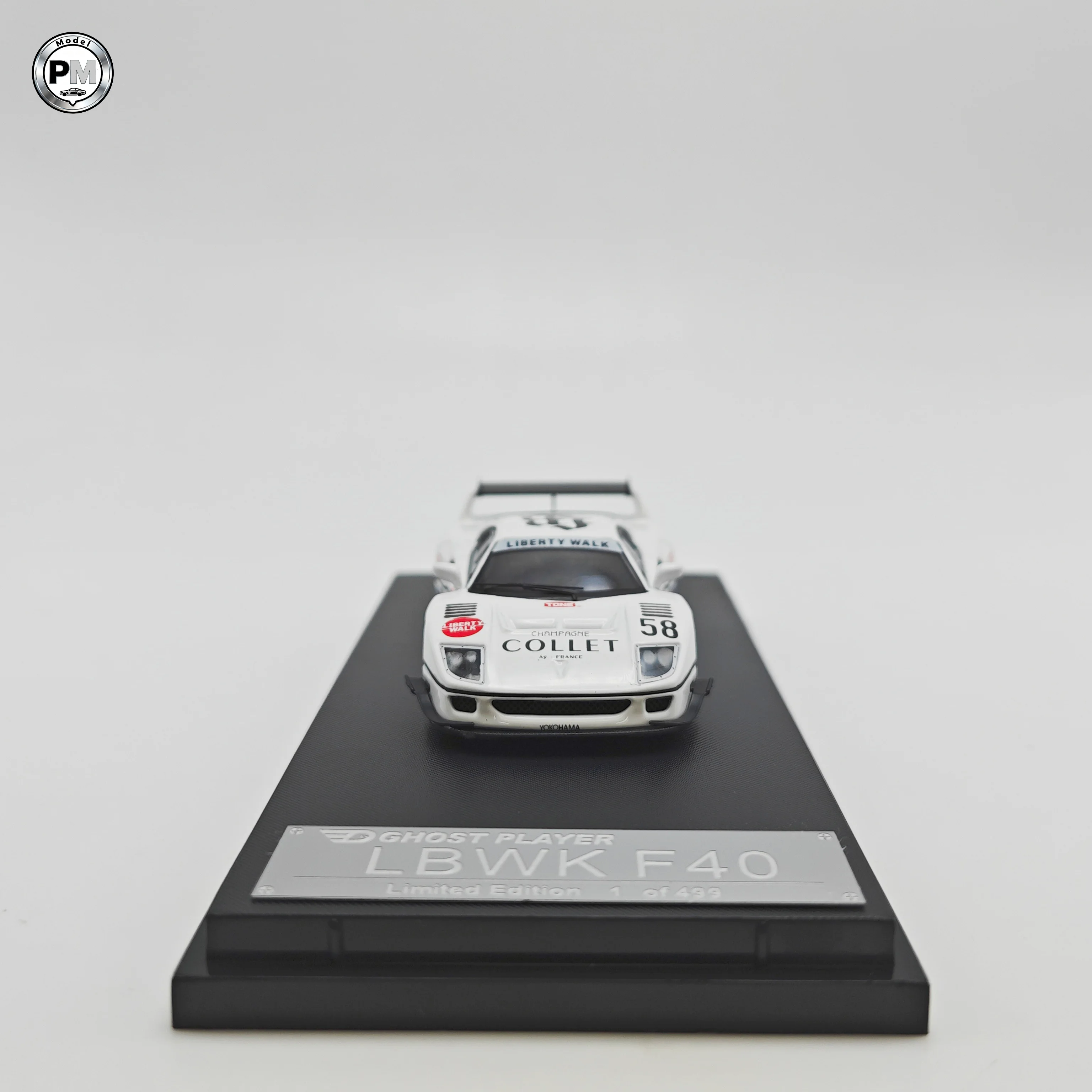 SW 1:64 F40 LBWK GHOST PLAYER إصدار مخصص طراز سيارة مصنوع من خليط معدني