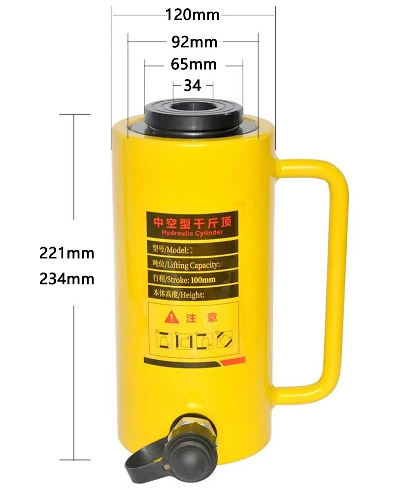 30Ton Hydraulic Jack +Electric Hydraulic Pump 30T Hydraulic Cylinder Split-type Hollow Lifting Jack Sufficient Tonnage/Stroke