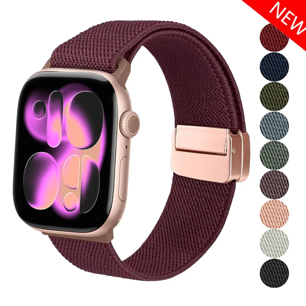 Magnetische Armbänder für Apple Watch Band 40 mm 44 mm 45 mm 41 mm Nylonarmband iwatch Ultra3 49 mm Serie 11 42 mm 46 mm 10 9 8 se3 Armband