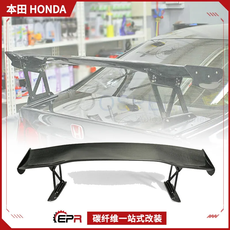 

Suitable for Honda Civic FD2 modified JS RACING carbon fiber GT large tail, rear spoiler fixed wind wing