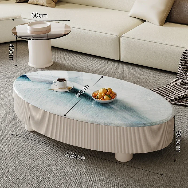 

Reception Simple Coffee Tables Luxury Aesthetic Oval Nordic Coffee Table Glamour Premium Mesa Auxiliar Entrance Hall Furniture
