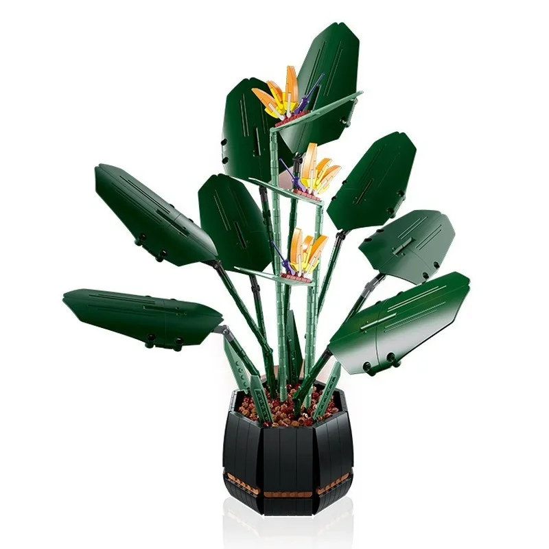 Nieuwe 10289 paradijsvogel boeket rose bouwsteen bakstenen unziptoy diy potplanten illustratie