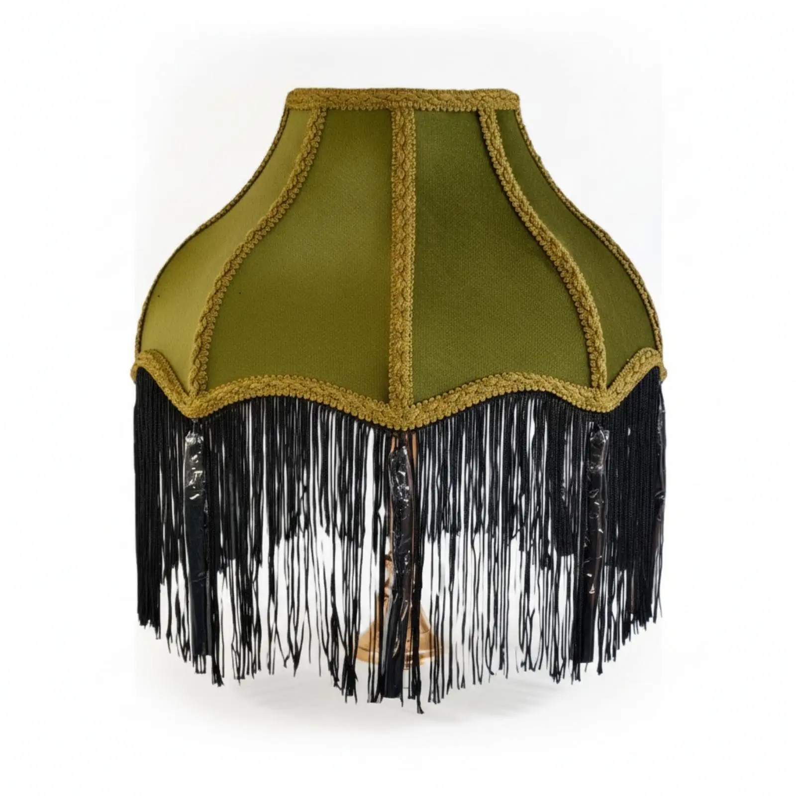 Fringes Lampshade Flared Textile Lampshade Textured Tassel Lamp Shade for Bedroom, Hotel