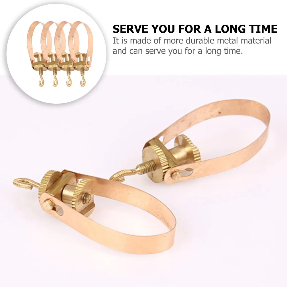 4Pcs Copper Erhu String Adjusters Metal Fine Tuners Professional Erhu Parts Flexible Sound Adjustment Tools Metal Parts