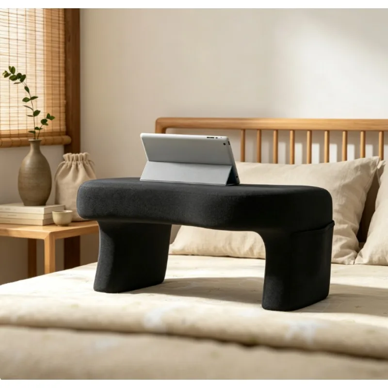 Bed Desk with Backrest & Pillow, Lazy Lap Table for Gaming Reading Learning, Student Home Office Tray for Laptop, Sturdy Plastic
