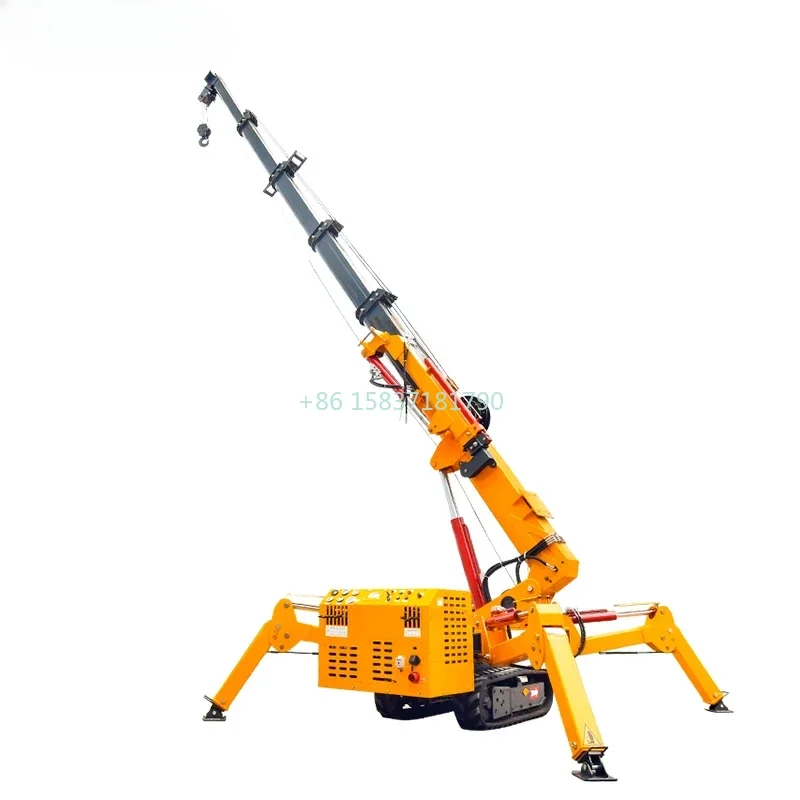 Hydraulic Crawler Spider Crane Customized Powerful Mini Crawler Spider Crane 3ton Telescopic Crawler Spider Crane for Russia
