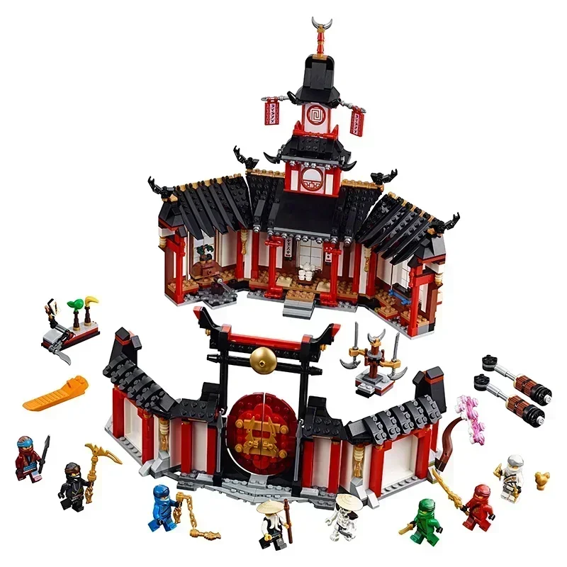 Ninja Movie Model Brinquedos para Crianças, Mosteiro de Spinjitzu Building Blocks Kit, Tijolos Clássicos, Presente de Natal, Em Estoque, 7067