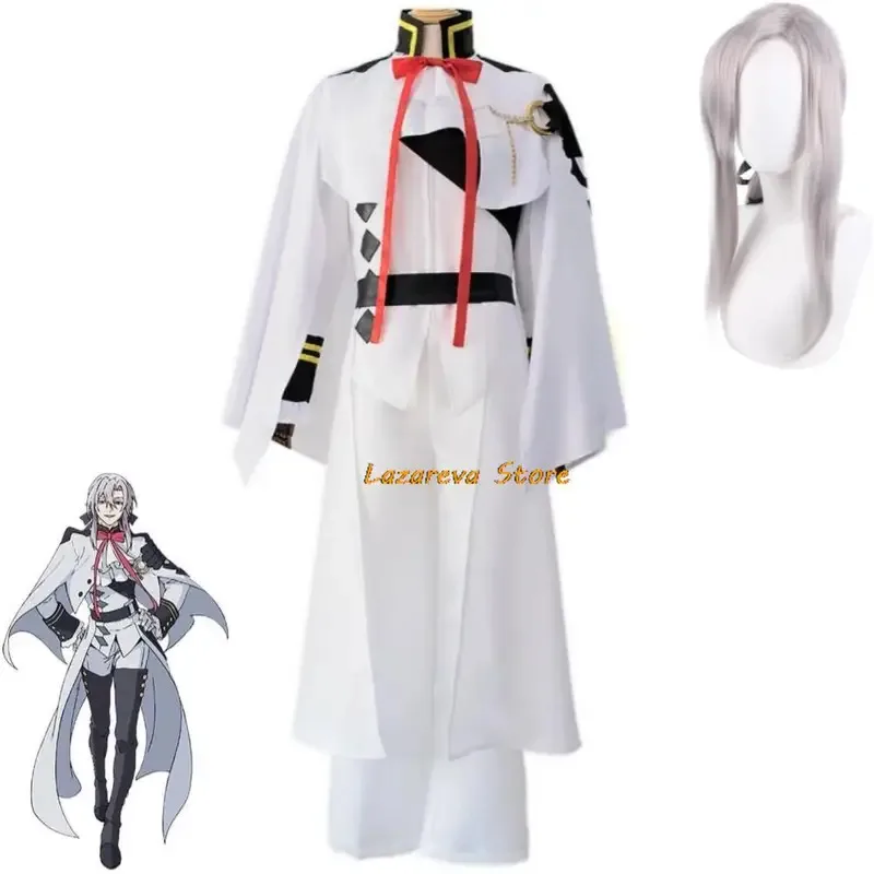 

Аниме Ferid Bathory Owari No Seraph Of The End Косплей Костюм Парик Вампир Белая Униформа Хэллоуин Карнавальный Костюм Партии