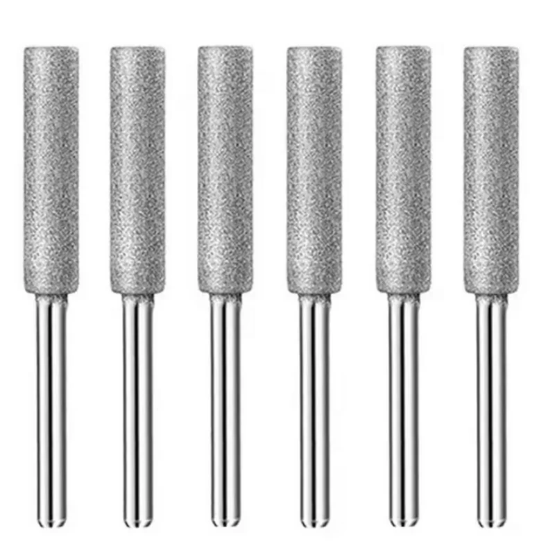 6 pz Diamante Motosega Catena di File Set 4mm 4.8mm 5.5mm Motosega Affilatrice Lime Sega A Catena Affilatura Intaglio Rettifica Utensili Elettrici