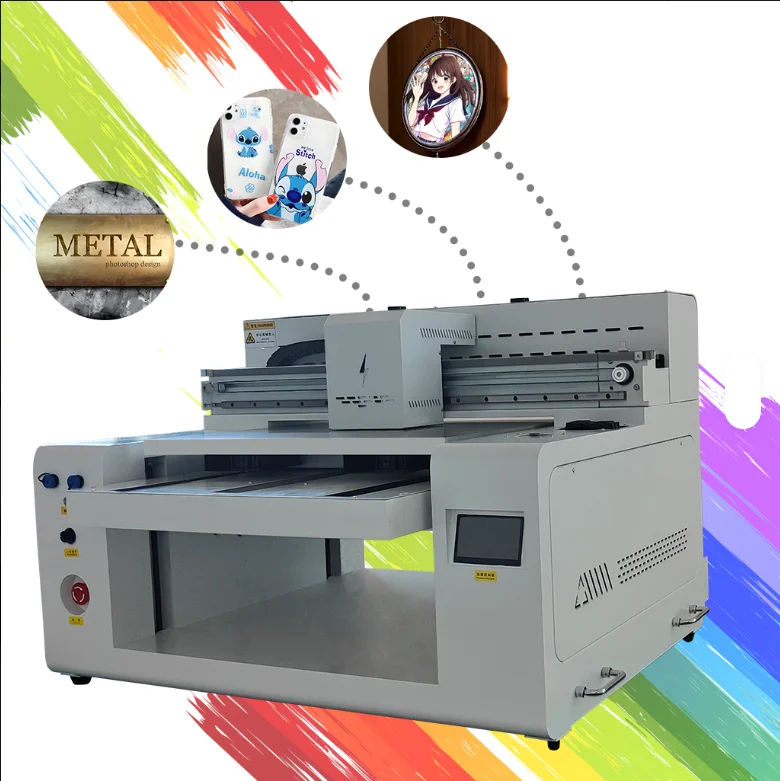 

Универсальный УФ-принтер 60*50 см Планшетный УФ-принтер и многофункциональная печать УФ DTF Размер A2 Комбинированный ламинатор УФ-струйный принтер DTF