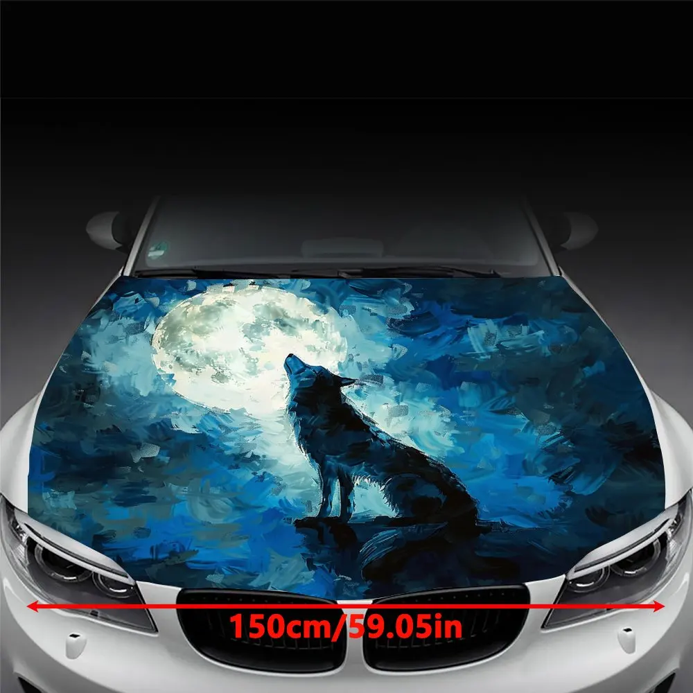 Vibrant Wolf and Starry Sky Car Graphics - Colorful Design Options, Professional Grade Vinyl Wrap, Easy-to-Follow Application In