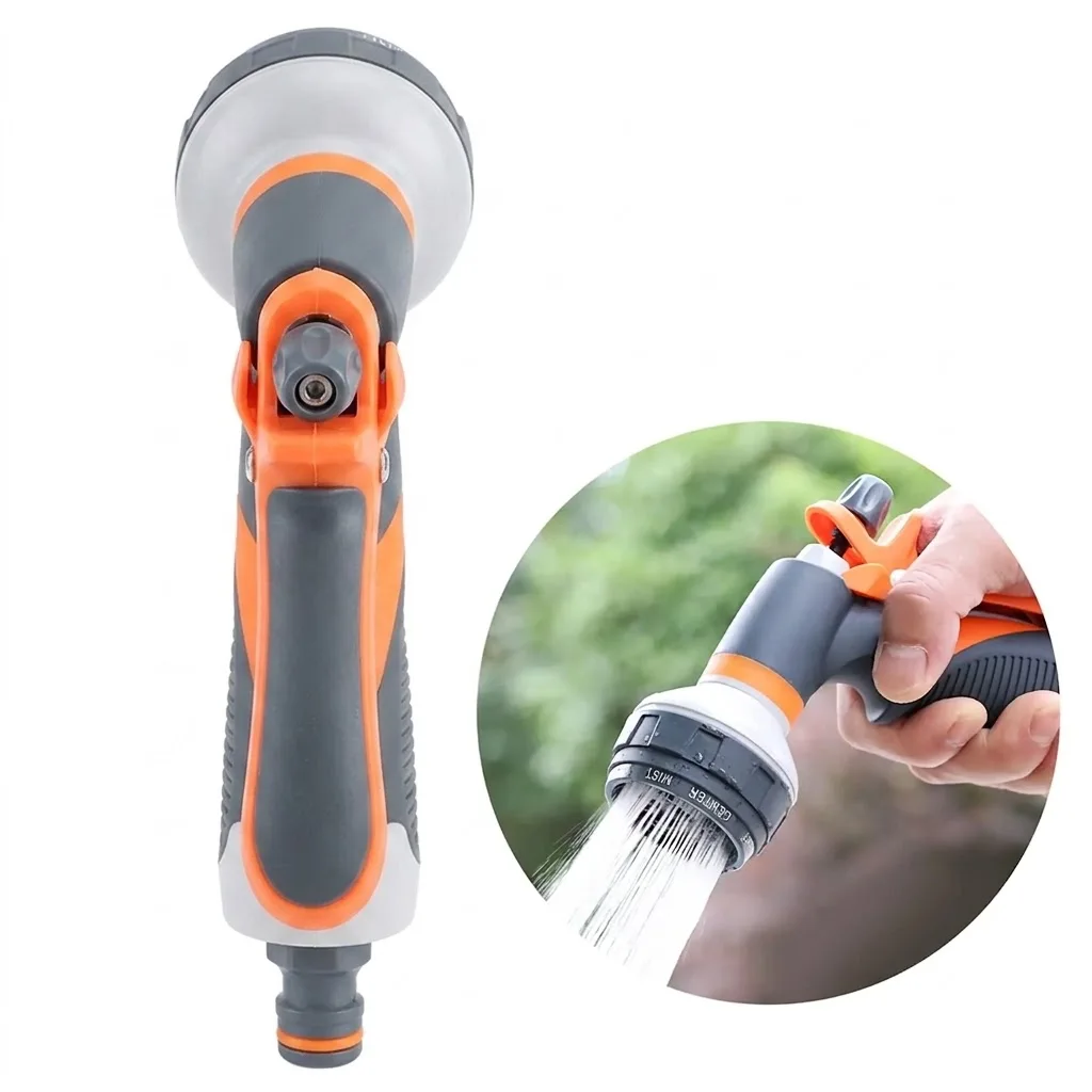 Adjustable Garden Hose Water Spray Gun High Power Pressure Washer Nozzle For Car Washing Cleaner Outdoor Garden Cleaning Water