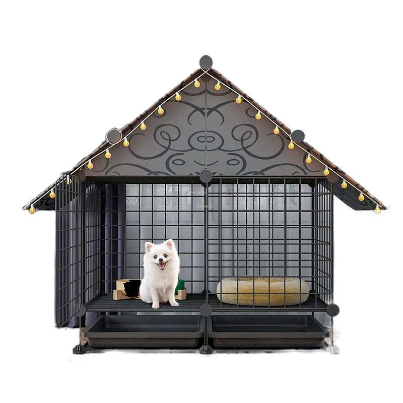 

modern simple Iron Living Room Dog Houses Indoor Balcony Dogs Fences Creative Home Cat Villa Puppy Kennel Courtyard Pet Cage Z