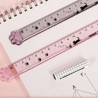 1 Pcs Lytwtw's Cute Kitty Cat Paw Straight Ruler Kawaii Stationery Funny Drawing Gift Korean Office School Measuring Drawing 4