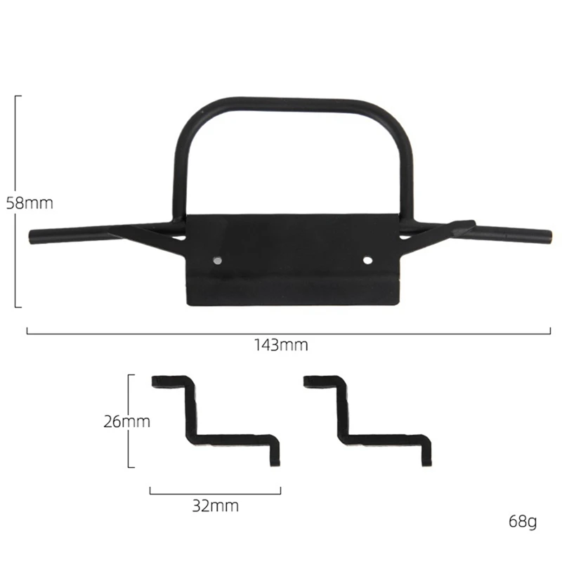 Metal Front Bumper For MN D90 D99S MN-90 MN91 MN98 MN99S 1/12 RC Car Upgrade Parts Accessories