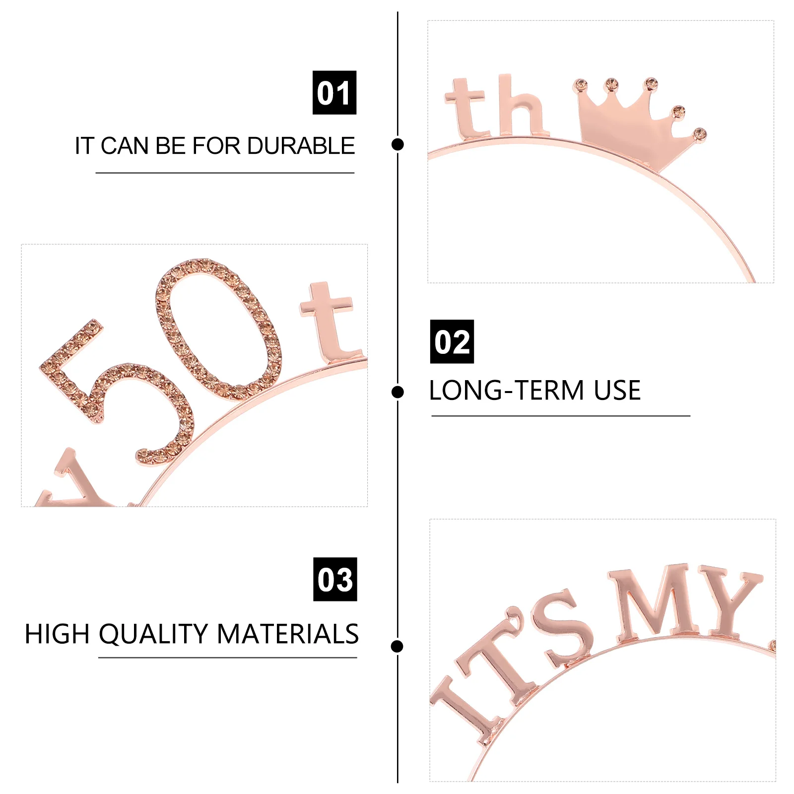 

2pcs Satin Sash Crown Hair Hoop For Birthday Party Dressing Accessories Lightweight Party Costume Favors Decorative