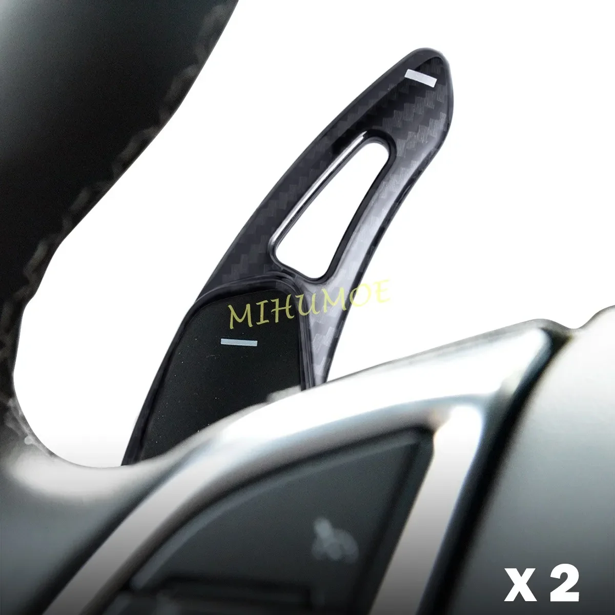 Car Steering Wheel Shifter Paddle Extension For 2016-2024 Chevrolet Camaro Carbon Fiber / Glossy Black 2023 2022 2021 2020 2019