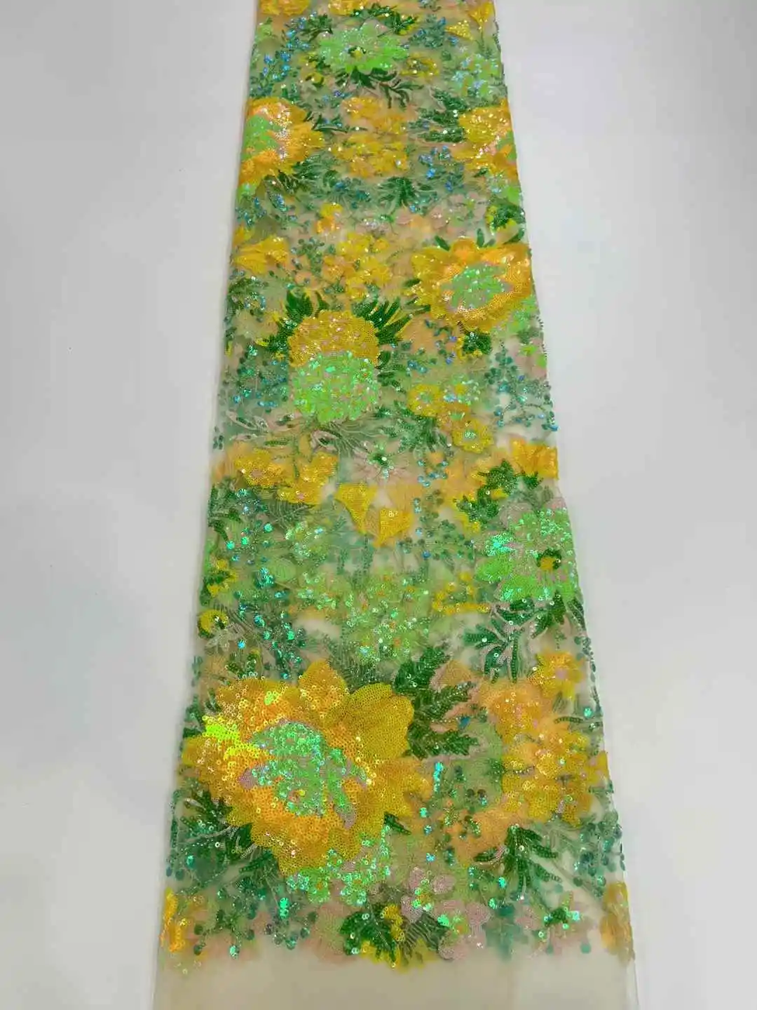 Wholesale Luxury African Lace Fabric 2026 High-Quality Nigerian Sequin Lace French Tulle Fabric Ideal for Party Dresses