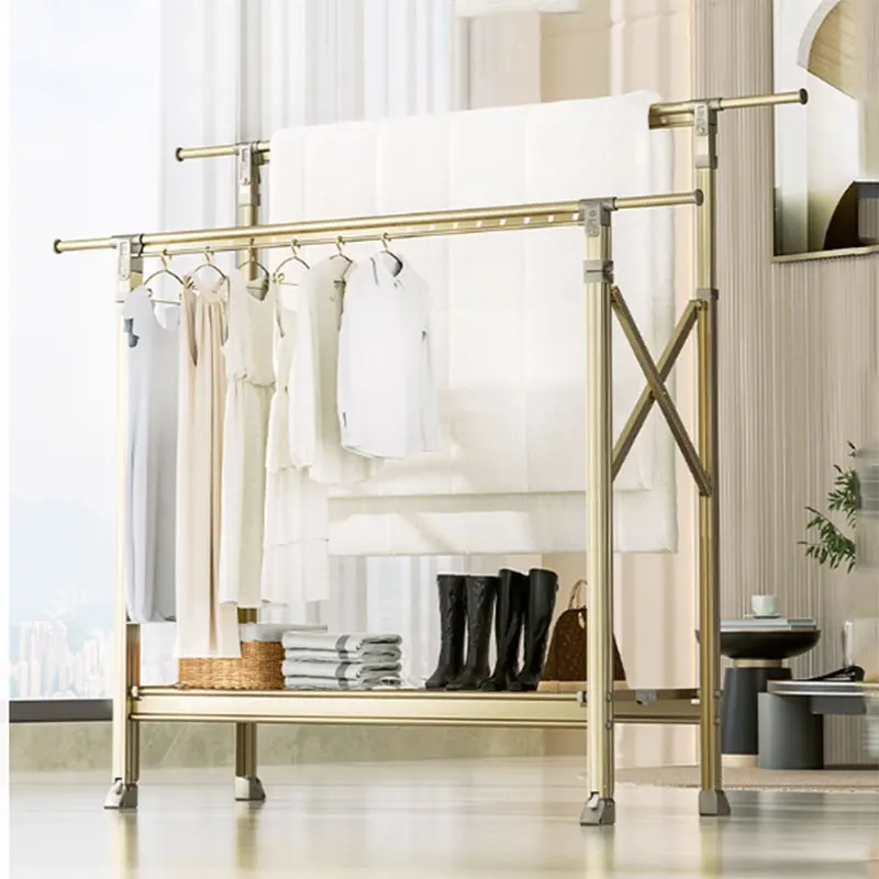 Pull Down Hooks Clothes Hanger Space Saving Nordic Foldable Organizer Clothes Hanger Storage Tripod Appendiabiti Furniture