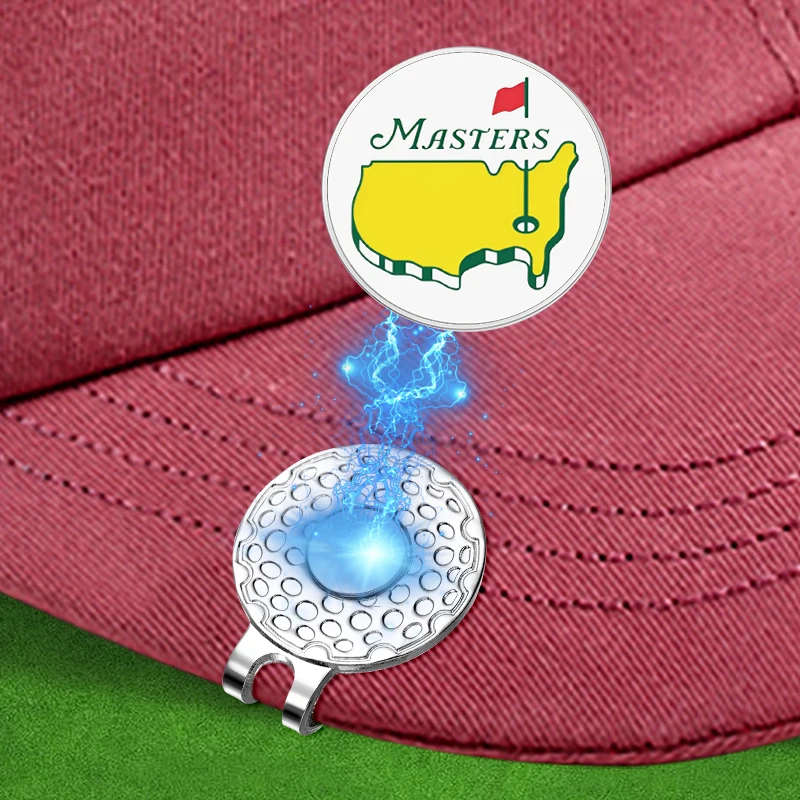 Golf Hat Clip Ball Marker Magnetic Easily Attach to Hat Cartoon Flag Pattern Baseball Cap Clips Jewelry Accessories Gift