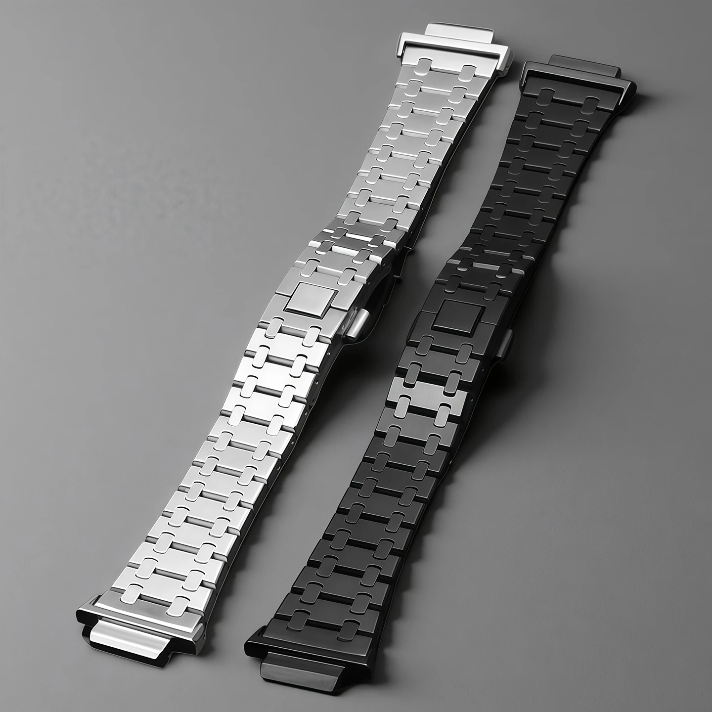 GA2100 Modified strap For Casio G-shock Ga-2100 Ga2110 Ga-b2100 series Silver black Metal solid stainless steel watchband men