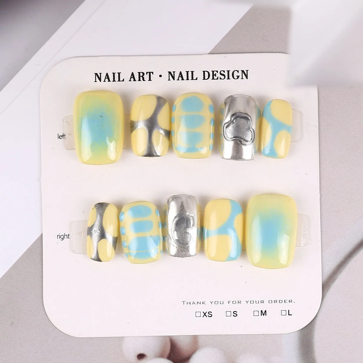 

Короткие квадратные миндали Y2K Press On Nail Art Aurora Cat's Eye Ручная работа Портативный Удобный для работы Diy Короткие накладные ногти оптом