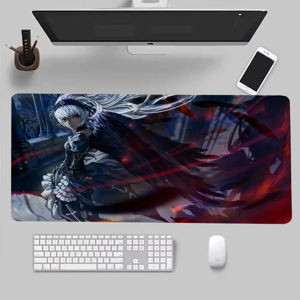 HD Anime R_Rozen M_Maiden Mauspad, Spielmäuspad, 900 x 400 mm, supergroßes Computer-Mauspad, Gamer-Mauspad, großes Tastaturpad
