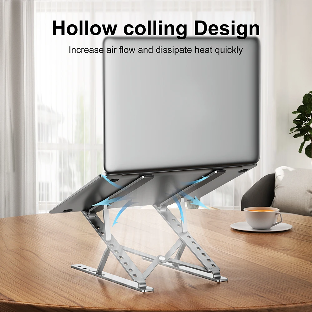Laptop Stand Holder Notebook Stand For Desk Aluminum Support Portable Lap Top Base Foldable Bracket For computer PC MacBook Pro