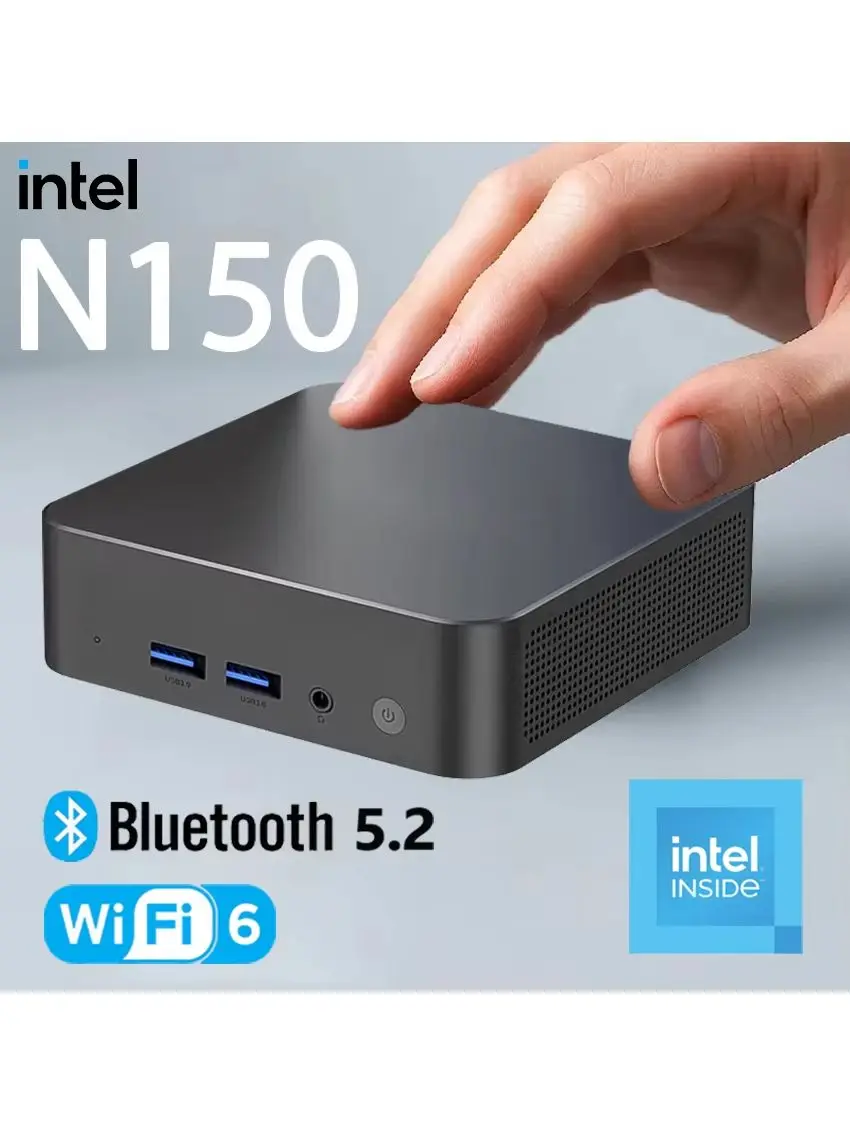 2026 Intel N150 Mini-PC Taschencomputer Windows 11 16GB 32GB RAM 1TB SSD Gaming-Computer WiFi 6 Mini-Desktop Tragbarer PC Büro