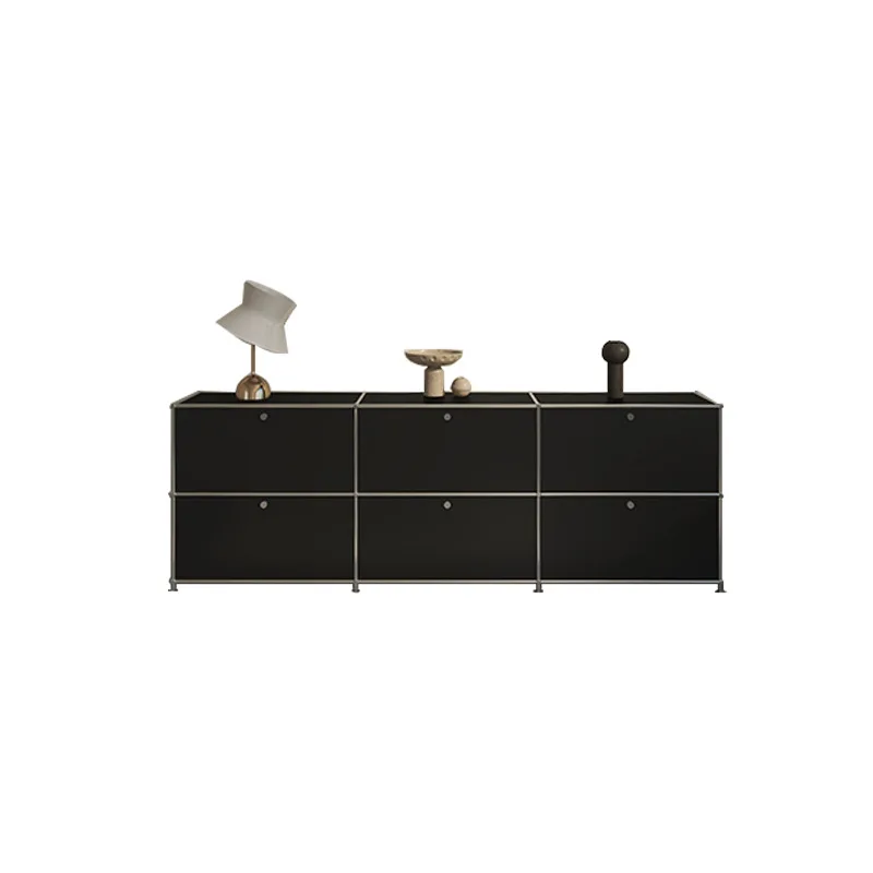 Wrought iron modular cabinet Stainless steel household living room storage side cabinet