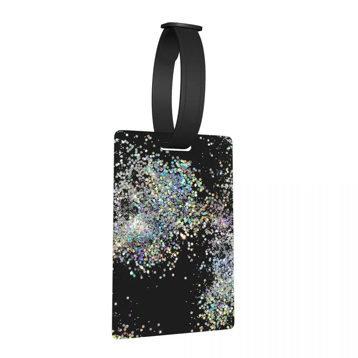 

Черные и разноцветные бирки для багажа с пайетками, аксессуары для чемоданов, этикетки для путешествий, держатели для багажных бирок, именные бирки для идентификации и адреса