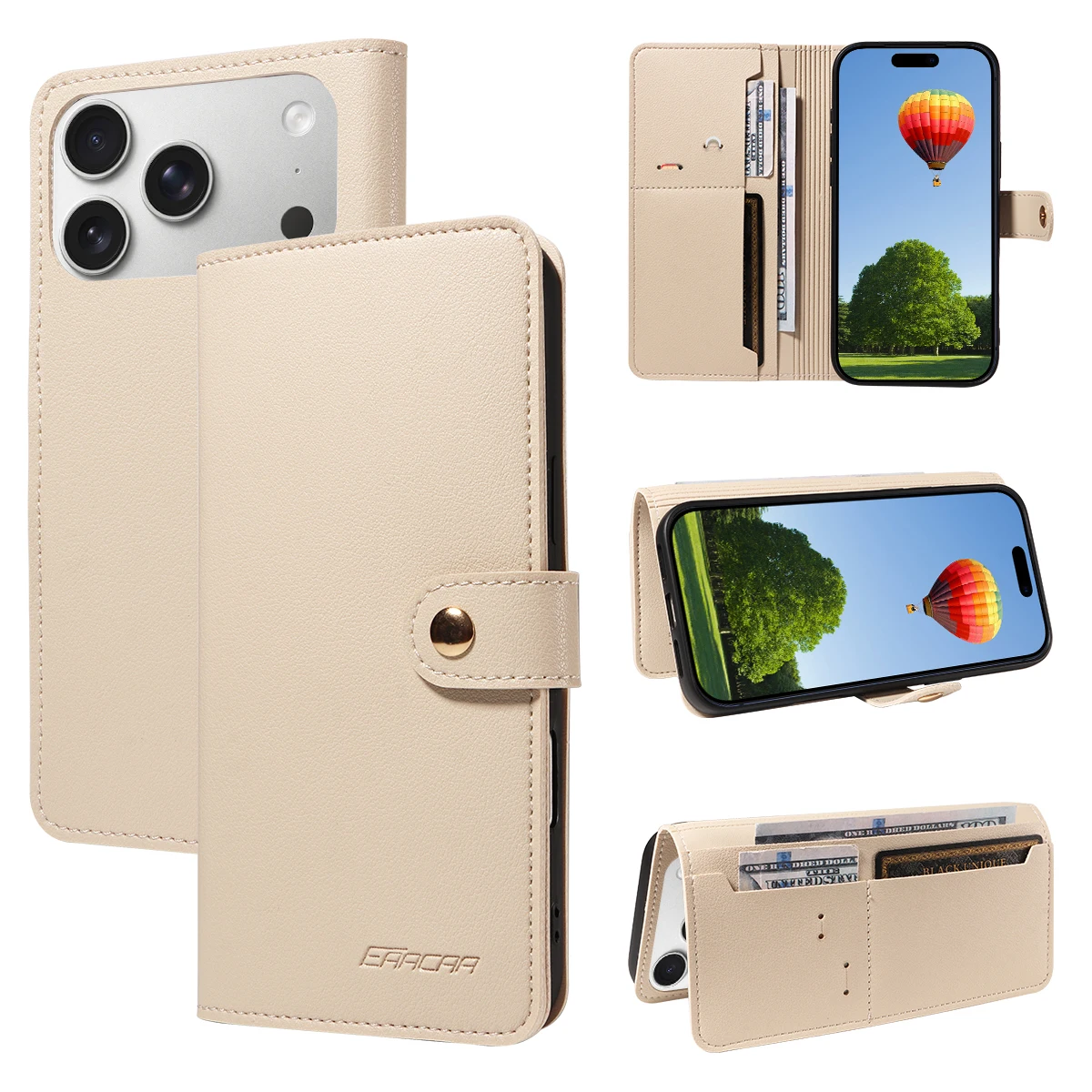 Hochwertige TPU-Leder-Handyhülle für IPhone 17 16 15 14 13 12 11 Pro Max 7 8 XS Plus Mini-Anti-Drop-Telefonabdeckung im Brieftaschenstil