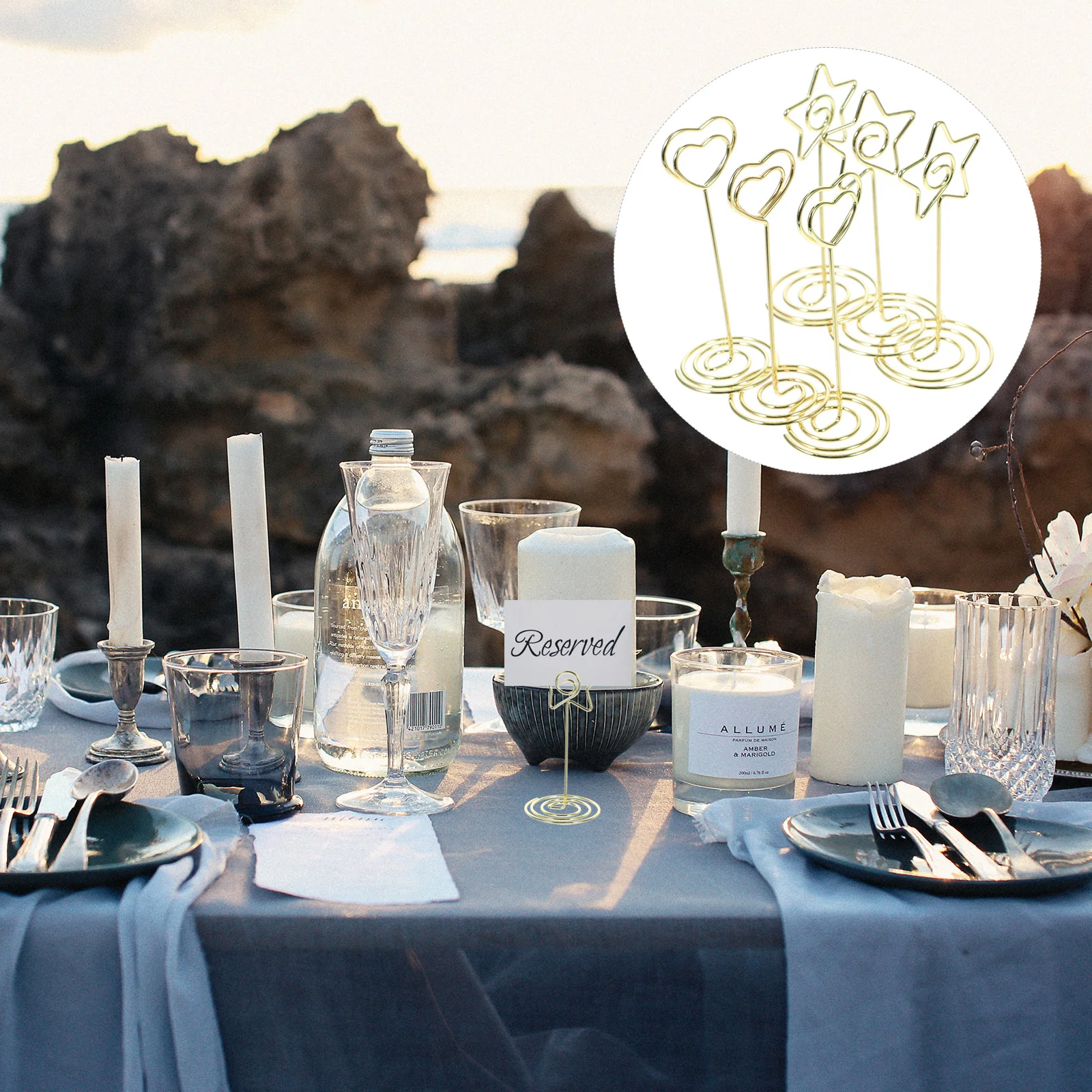 6Pcs Table Number Holders Place Card Holders Photo Holder Wedding Centerpieces picture holder table sign holders