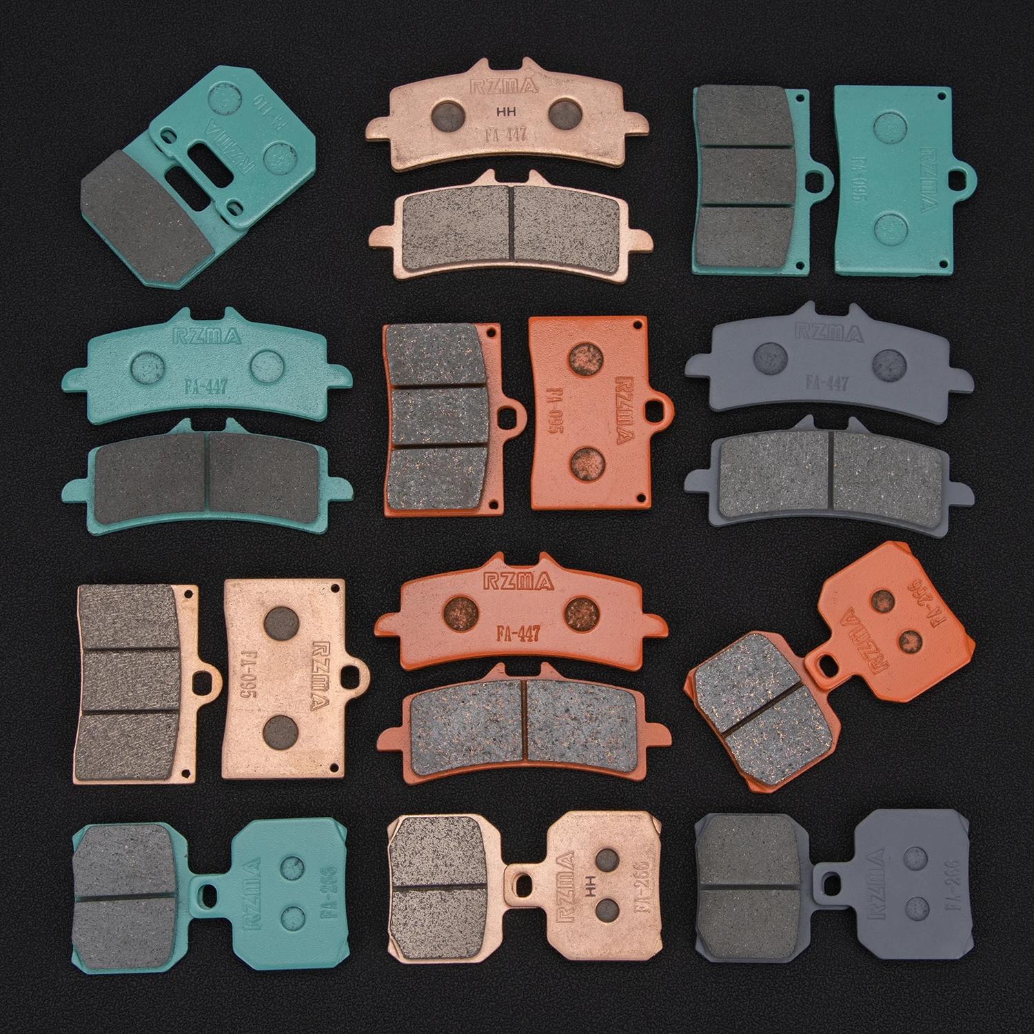 RZMA Full Range Brake Pads – Sintered  Metal Ceramic for Brembo Large Radiation, Small Crab, Abalone & BMW GS (Waterb