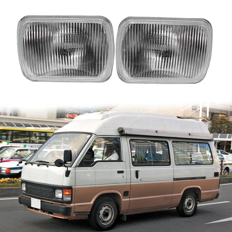 1 Pair Replacement Bumper Clear Lens Fog Light Assembly With Bulb Fit For For Toyota Hiace 1982-2004