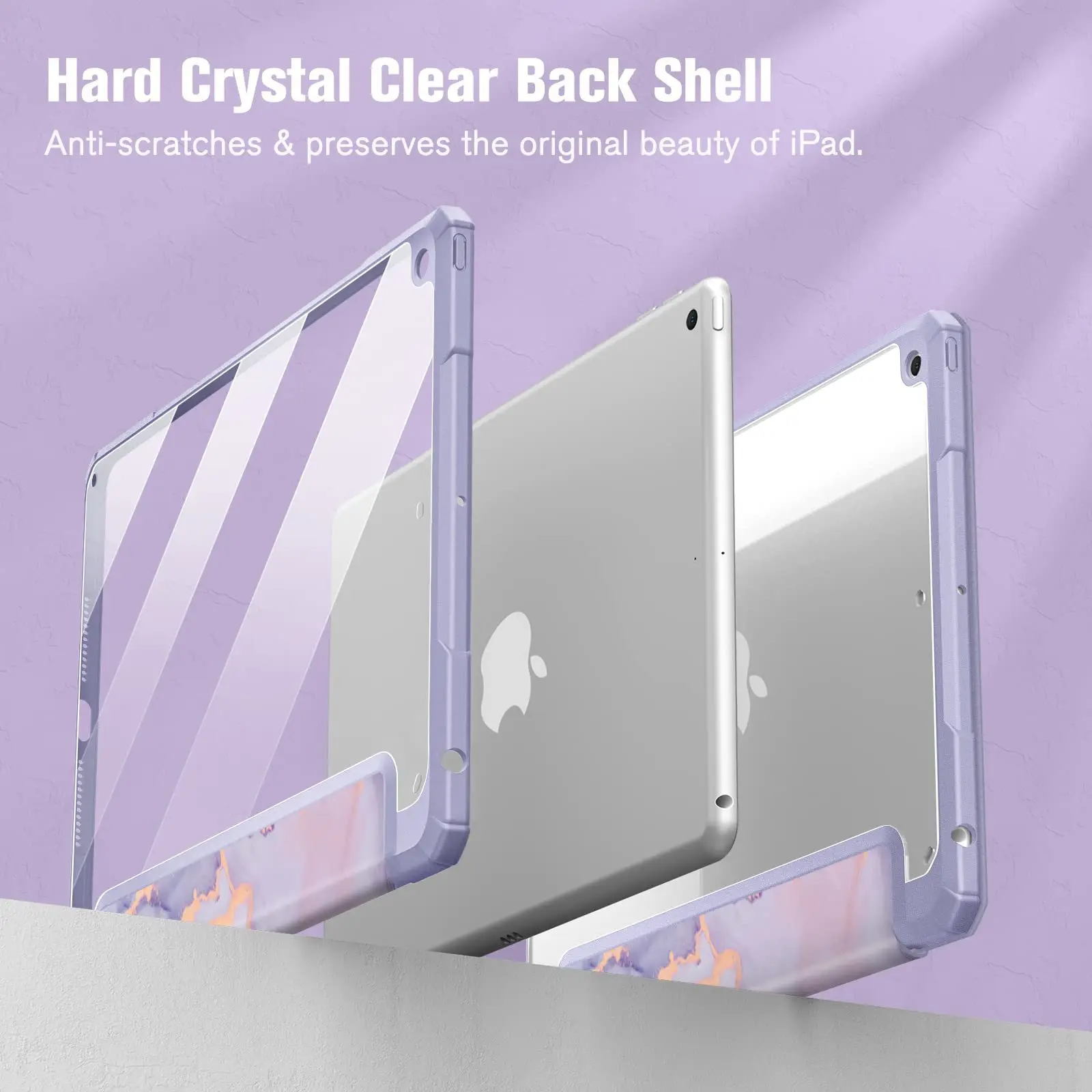 Suitable for iPad 10.2 protective case with pen slot acrylic flat shell, suitable for iPad Air4/5 color painting protective case