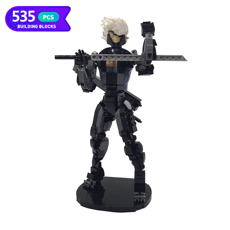 MOC Game Series Metal Geared Action Figure Raiden Building Blocks Assembly Model MOC-152066 Game Figure Brick Toy Holiday Gift