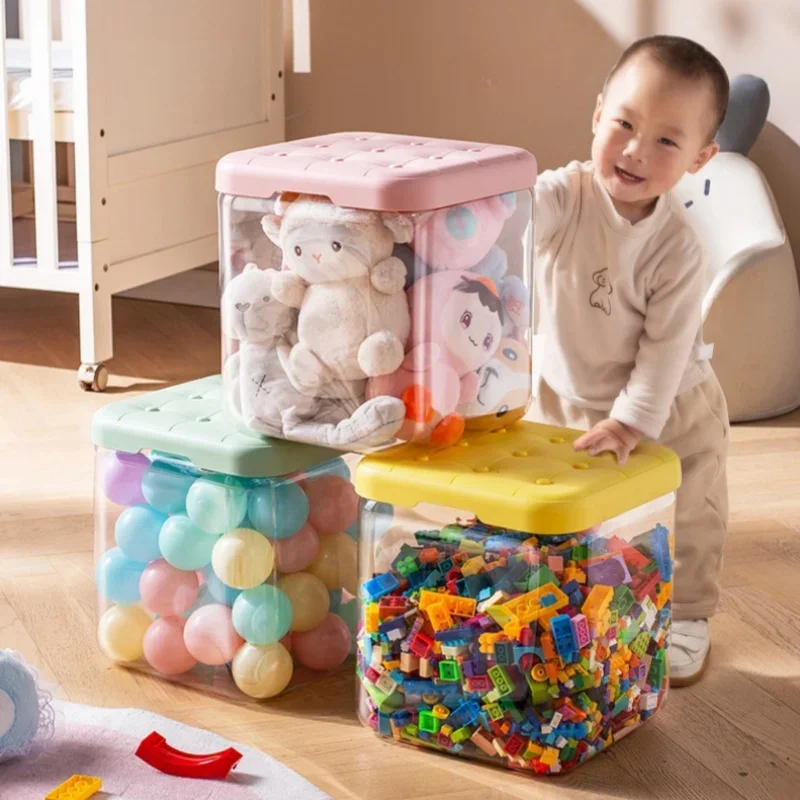 

Children's Toy Storage Box Household Plastic Storage Basket Large-Capacity Snack Building Block Storage Box Children Organizer