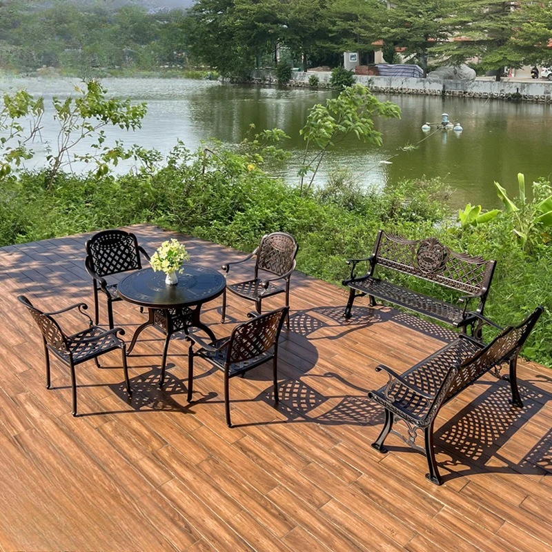 

Outdoor tables and chairs, outdoor villas, courtyards, terraces, leisure cast aluminum tables and chairs, community scenic spots