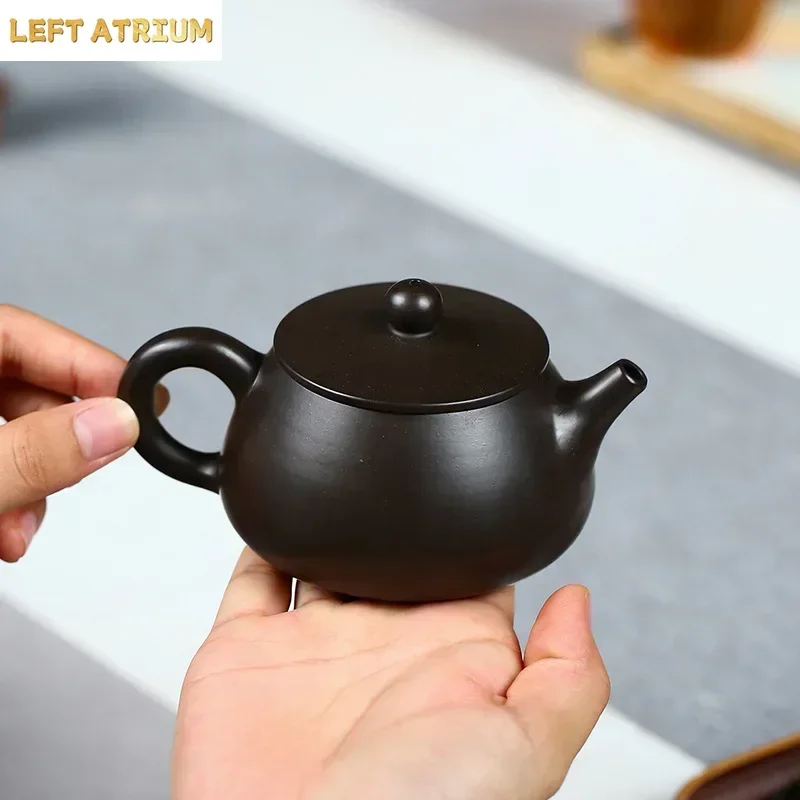Raw Ore Black Cinnabar Clay Ladle Purple Clay Teapot Tea Set
