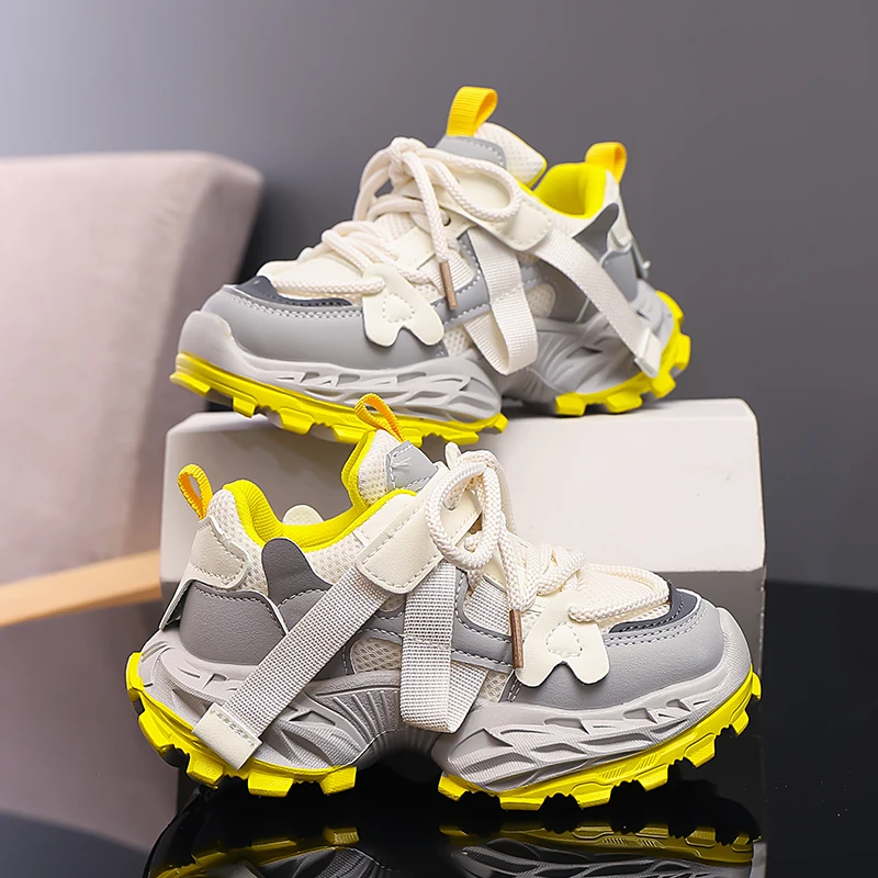 

New Original Comforta Childrens Sports Shoes Summer Trend Shock-absorbing Running Shoes Outdoor Lace Up Breathable Casual Shoes