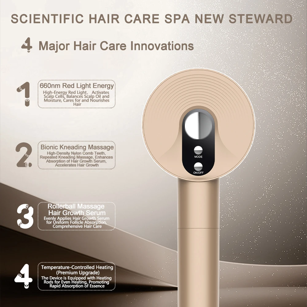 Electric Hair Scalp Massager Brush for Hair Growth Oil Applicator Massage Comb Anti Hair Loss Red Light Devices