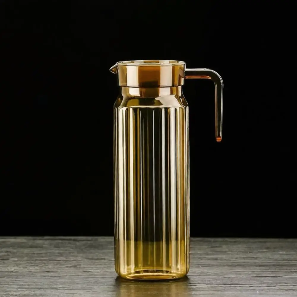 Striped Acrylic Cold Water Carafe Modern Transparent Pc Plastic Jug Large Capacity Juice Pot Home Kitchen Supplies