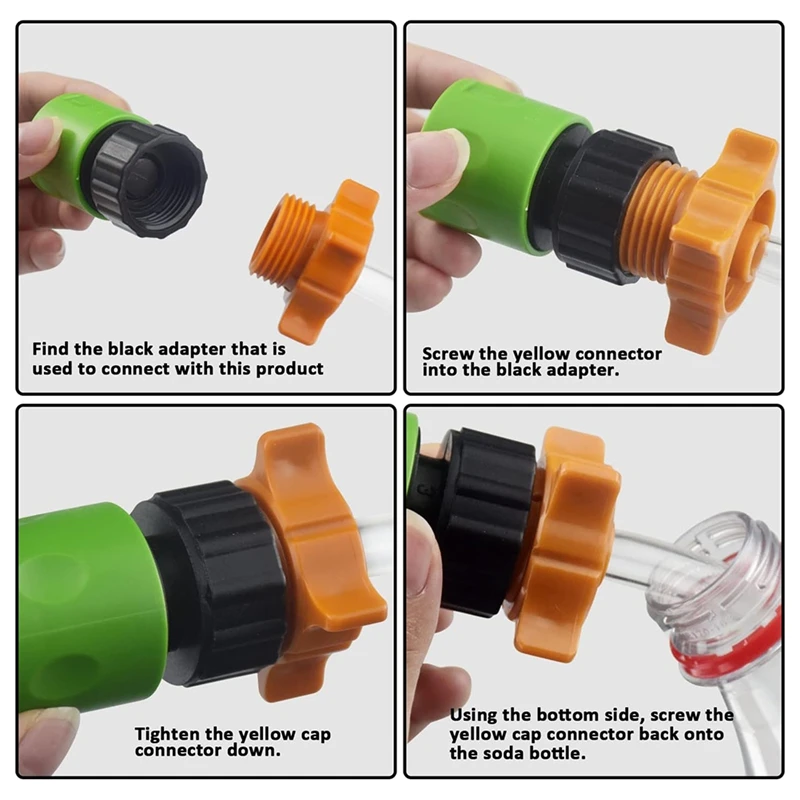 Juego de 2 adaptadores de tapa de botella WA4038 para adaptador de tapa de botella Worx Hydroshot-WA4038 para 60044335   Tapa de botella para lavadora a presión